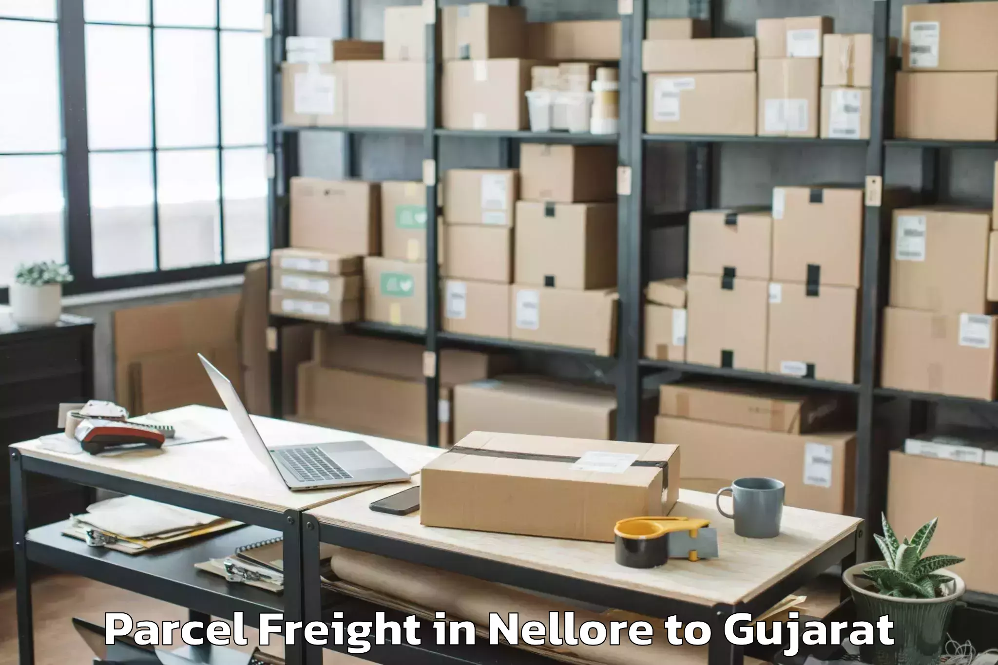 Reliable Nellore to Ganpat University Mehsana Parcel Freight